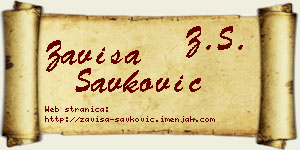 Zaviša Savković vizit kartica